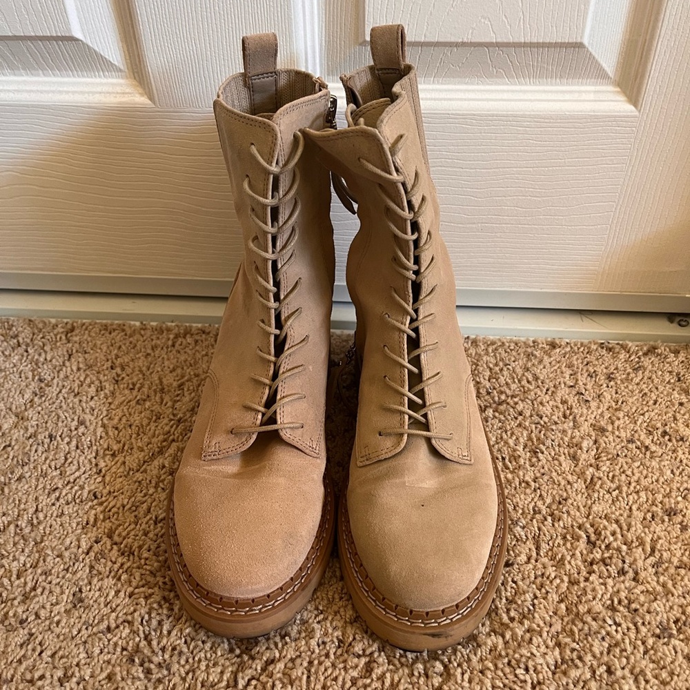 Sam Edelman Tan/Camel Combat Boots